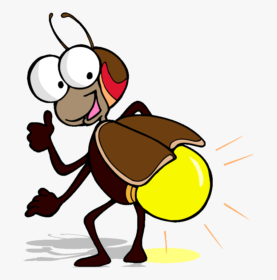 Funny Flying Bee - Clipart Lightning Bug, Transparent Clipart