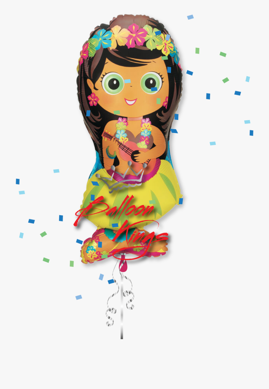 Cartoon,fashion Supply,art,long Hair,toy,clip Art,fictional - Balão Metalizado De Personagem, Transparent Clipart