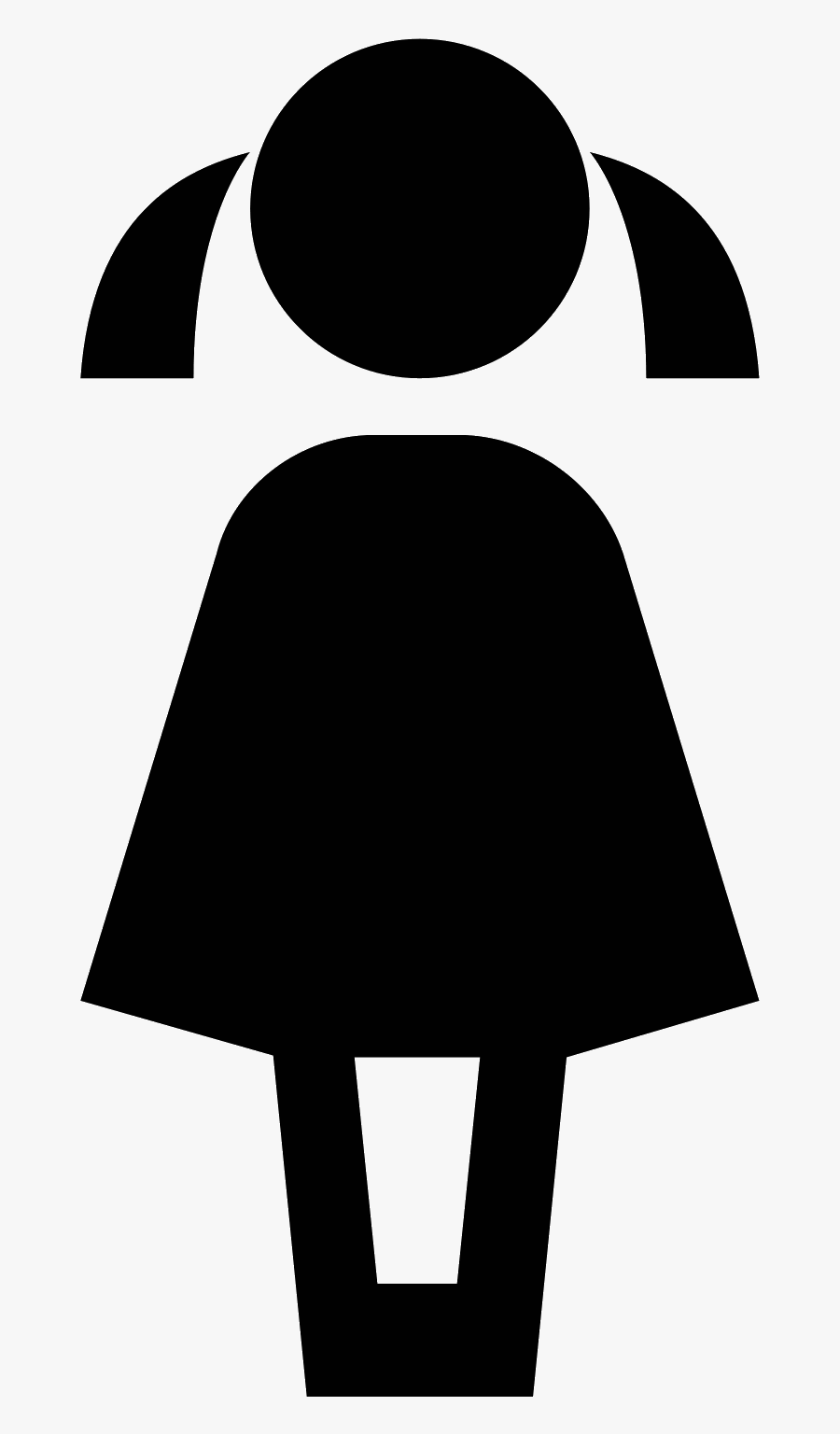 Png Of A Girl Black And White - Girl Silhouette Icon Png, Transparent Clipart