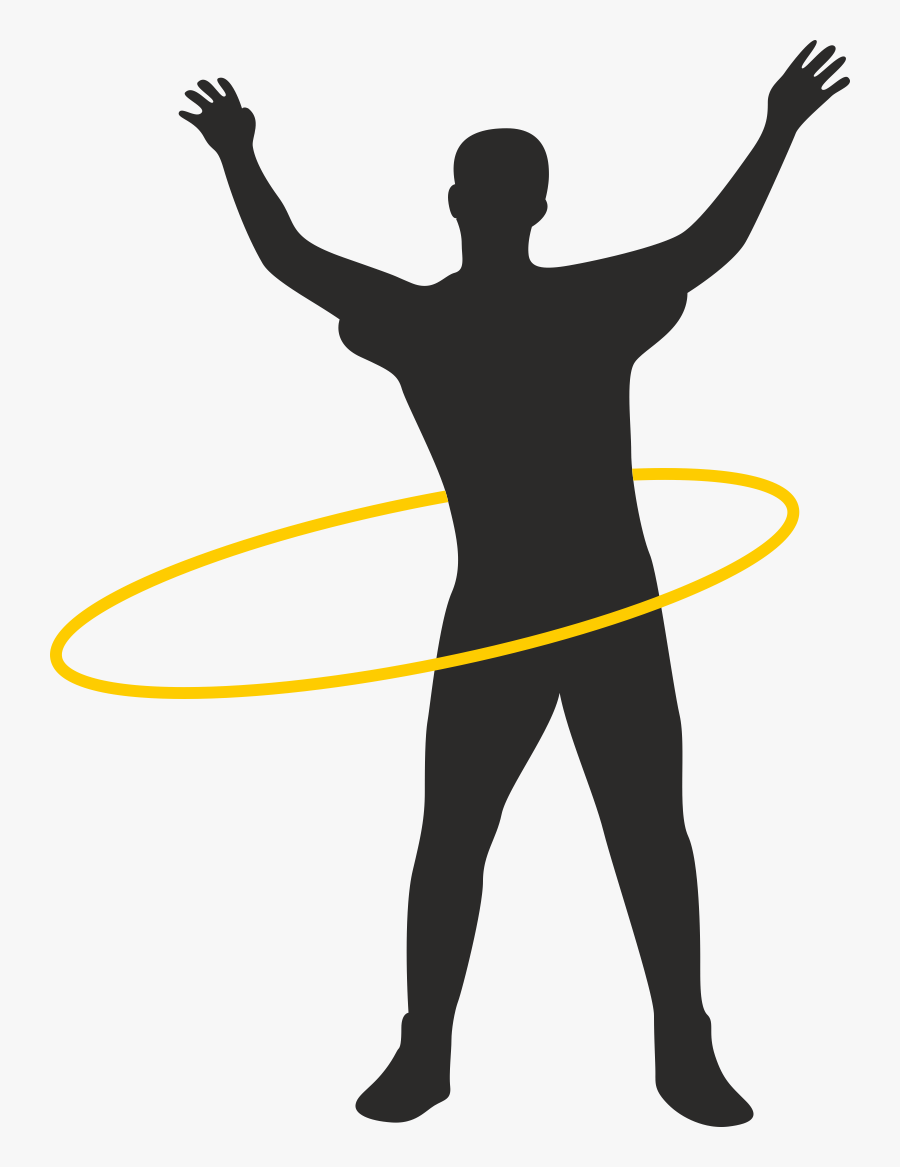 Наклейка На Стену Гимнас С Обручем В Интерьере, От - Hula Hoop, Transparent Clipart