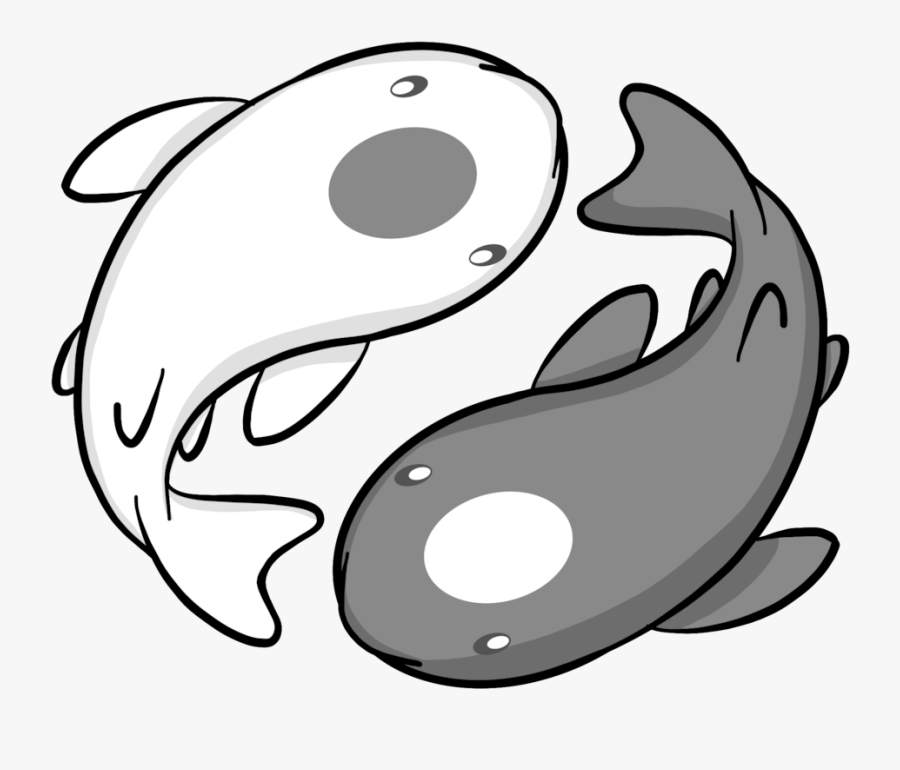 Chibi Yin And Yang Koi By Neko San Art - Koi Fish Drawing Chibi, Transparent Clipart