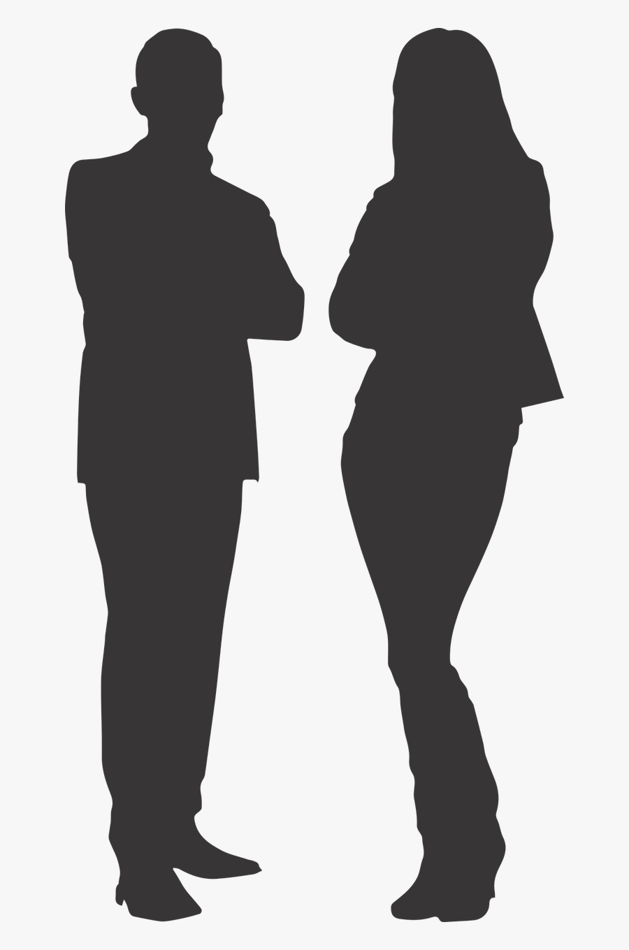 Silhouette Man Woman Transparent - Man And Woman Silhouette Png, Transparent Clipart