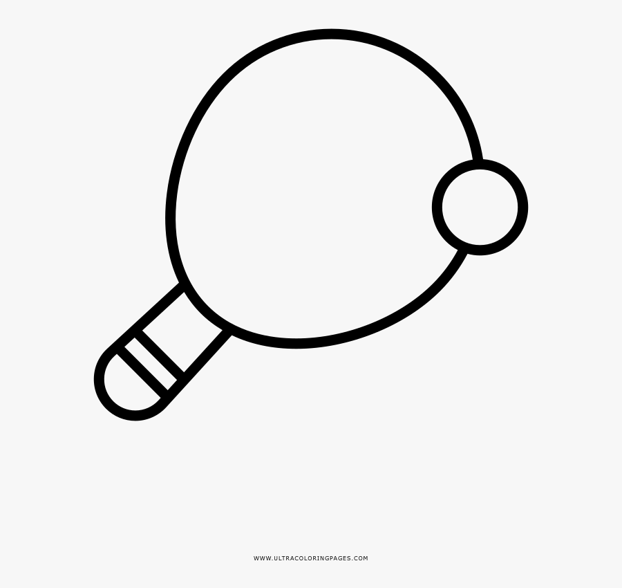 Table Tennis Coloring Page - Line Art, Transparent Clipart