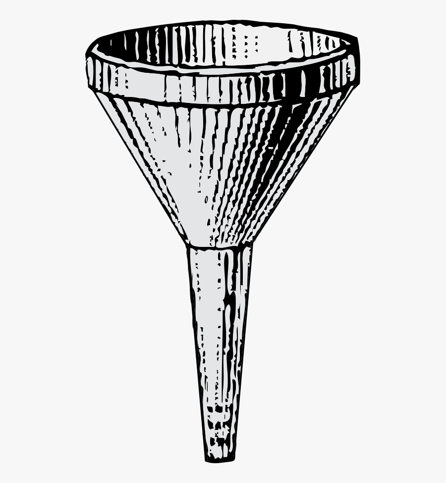 Martini Glass,area,tennis Racket - Funnel Black And White, Transparent Clipart