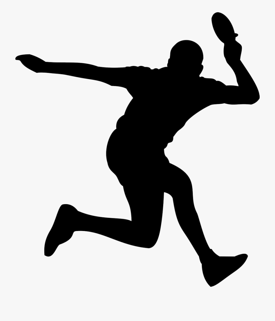 Table Tennis Clipart Png - Table Tennis Player Silhouette Png, Transparent Clipart