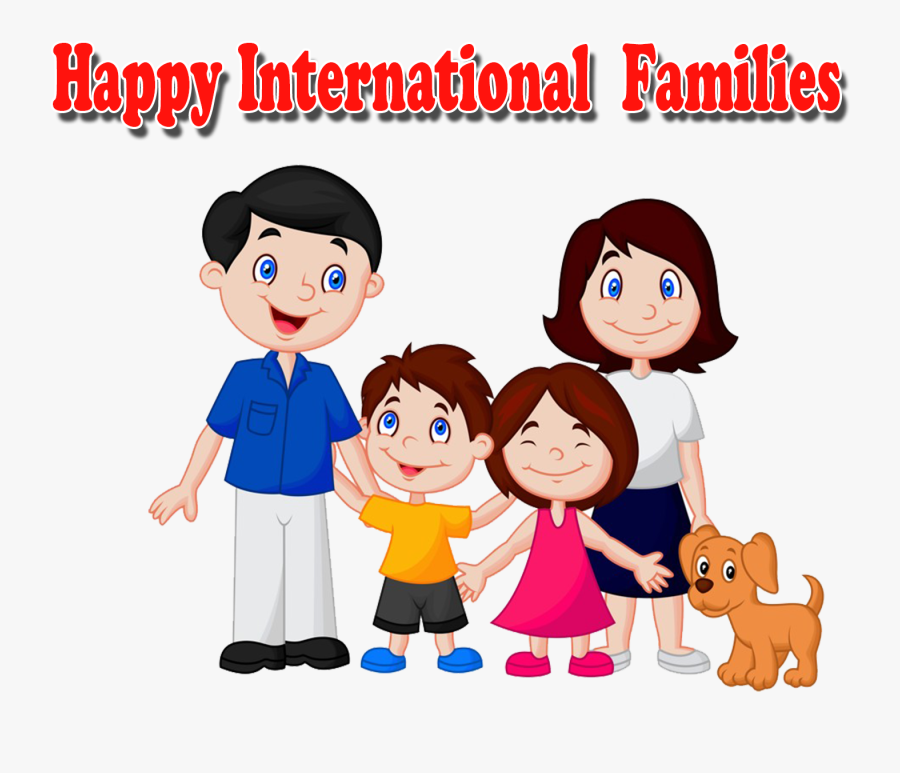 Happy International Families Clipart Imahge - Cartoon Family Clipart Png, Transparent Clipart