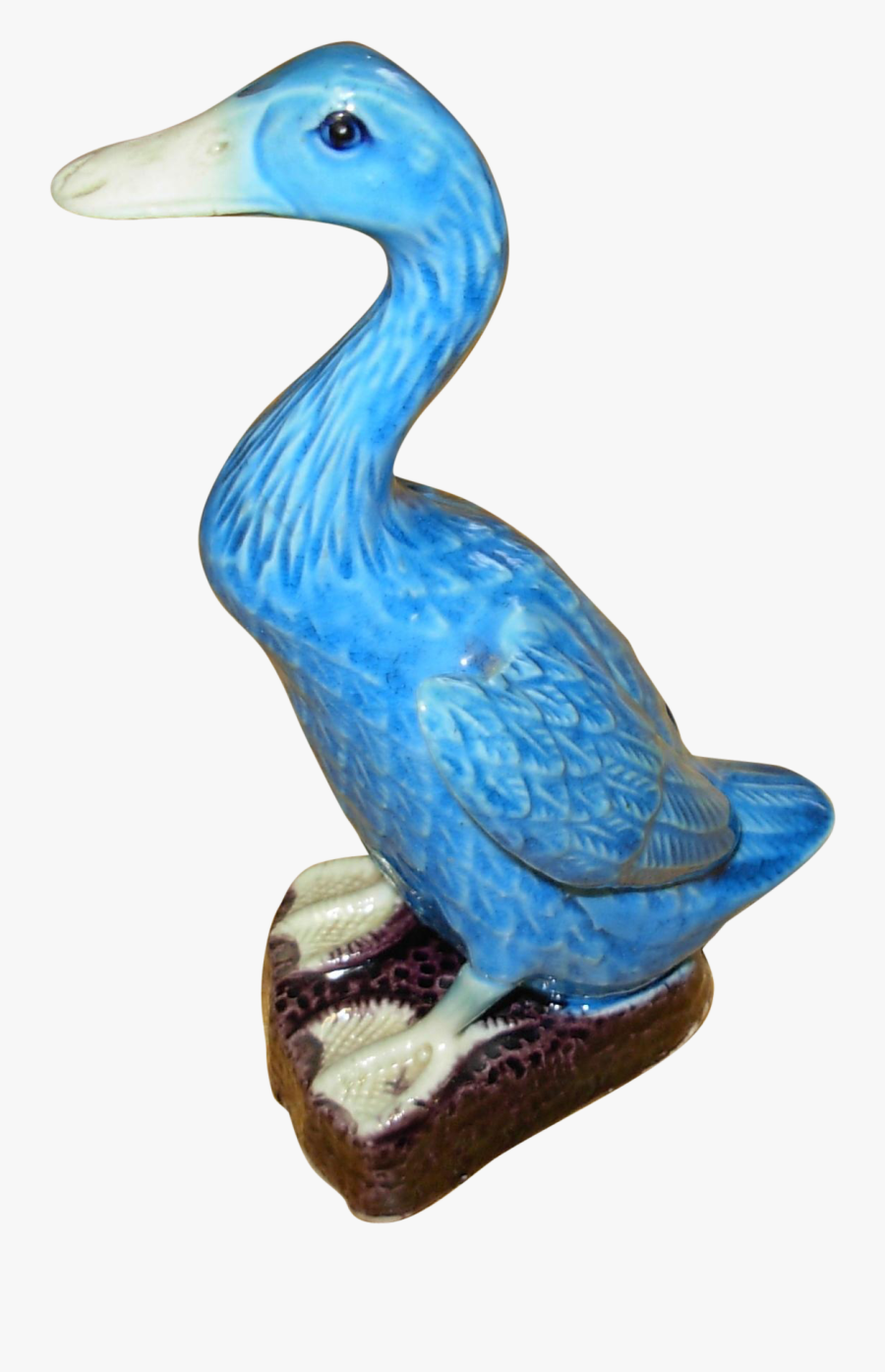 Vintage Chinese Porcelain Duck Figurine - American Black Duck, Transparent Clipart