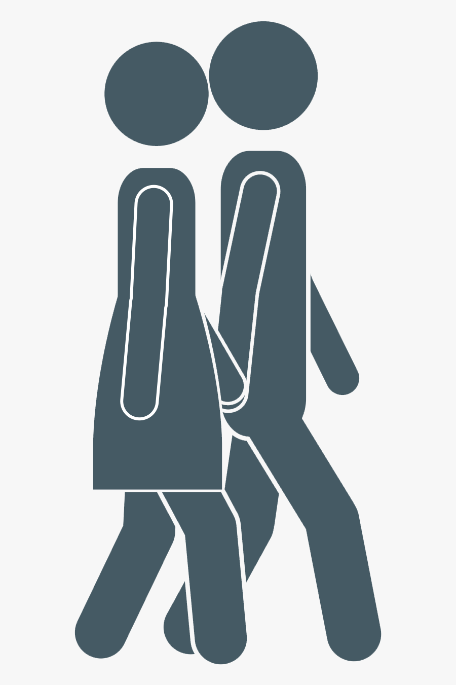 Walking Man And Woman Graphic - People Walking Symbol, Transparent Clipart
