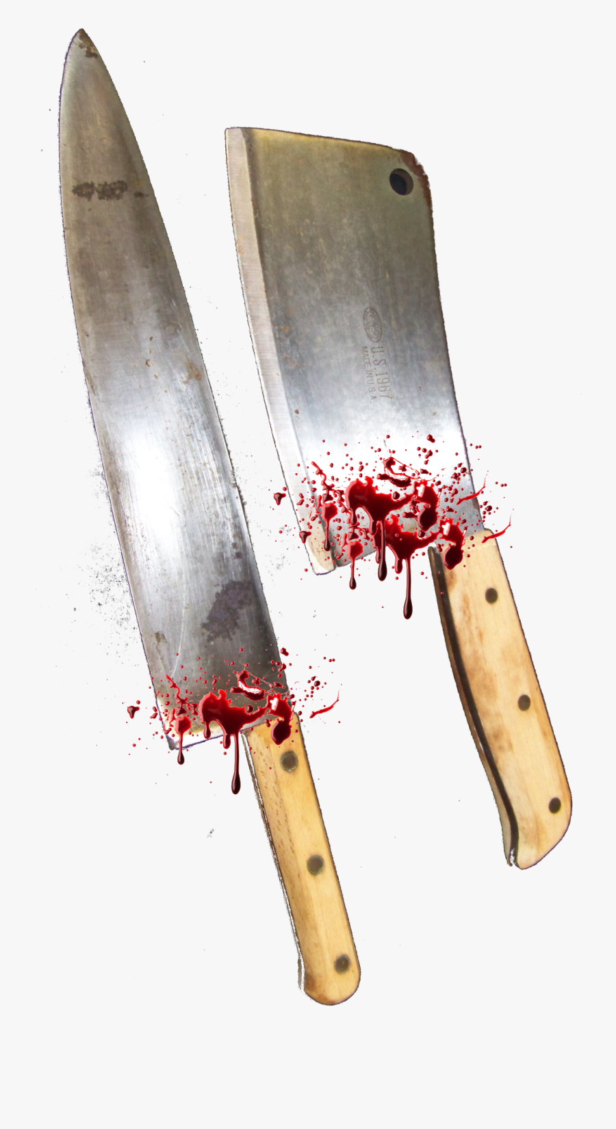 Butcher Knife Png - Butcher Knife Blood Png, Transparent Clipart