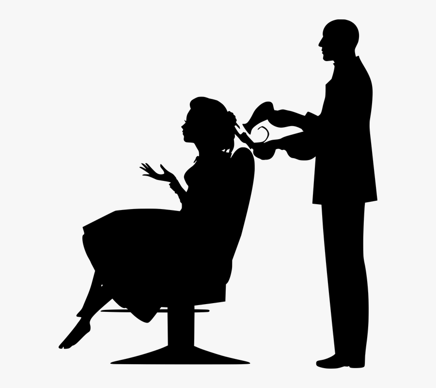 Hair, Hairdresser, Hairstylist, Silhouette, Stylist - Hairdresser Silhouette, Transparent Clipart