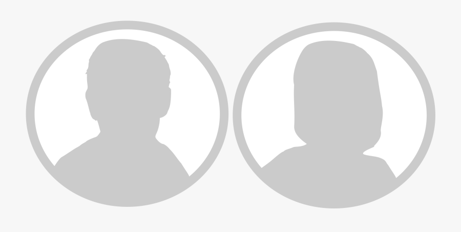 Men And Women Profile Image Grey - Clipart Profile, Transparent Clipart