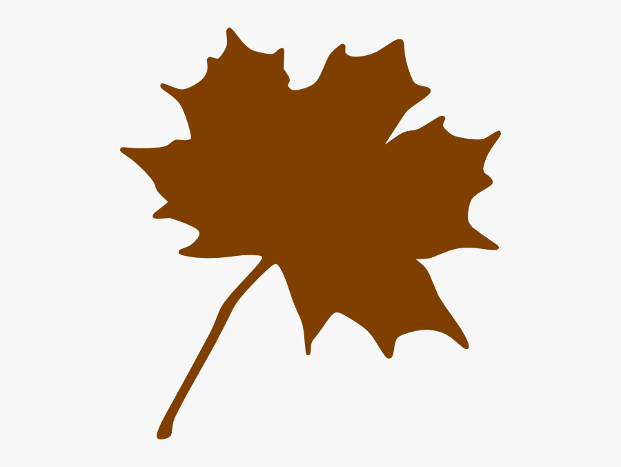 Brown Leaf Clip Art At Clker - Maple Leaf Clipart Orange, Transparent Clipart