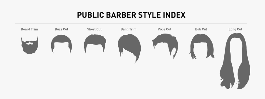 Long Barber's Cut, Transparent Clipart