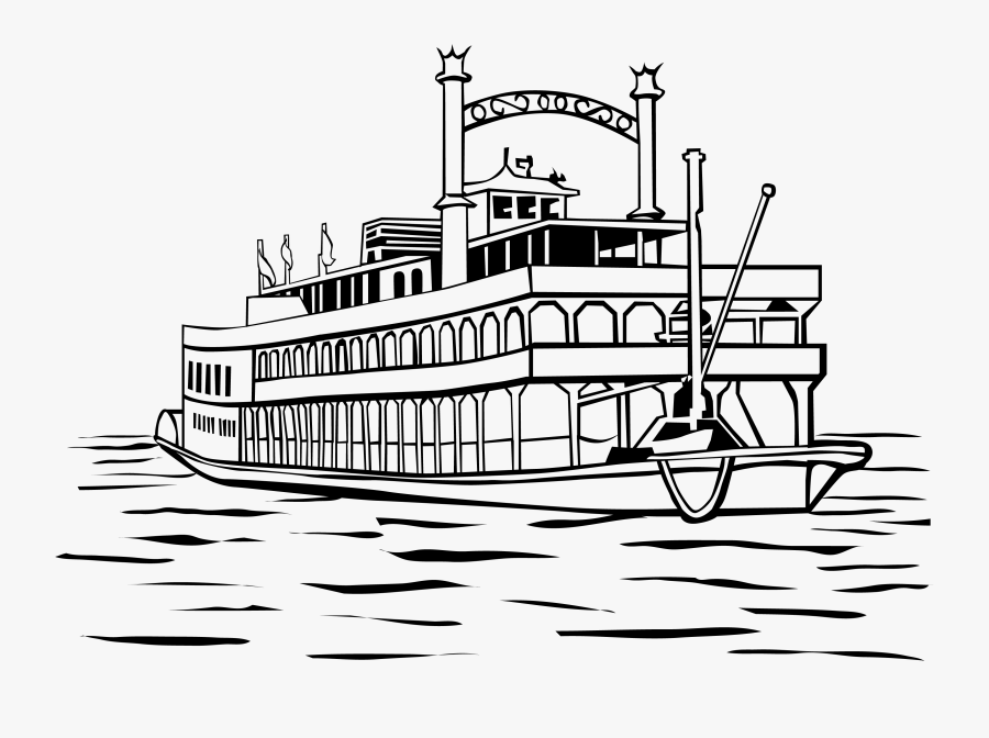 Transparent Ferry Png - Ferry Black And White, Transparent Clipart