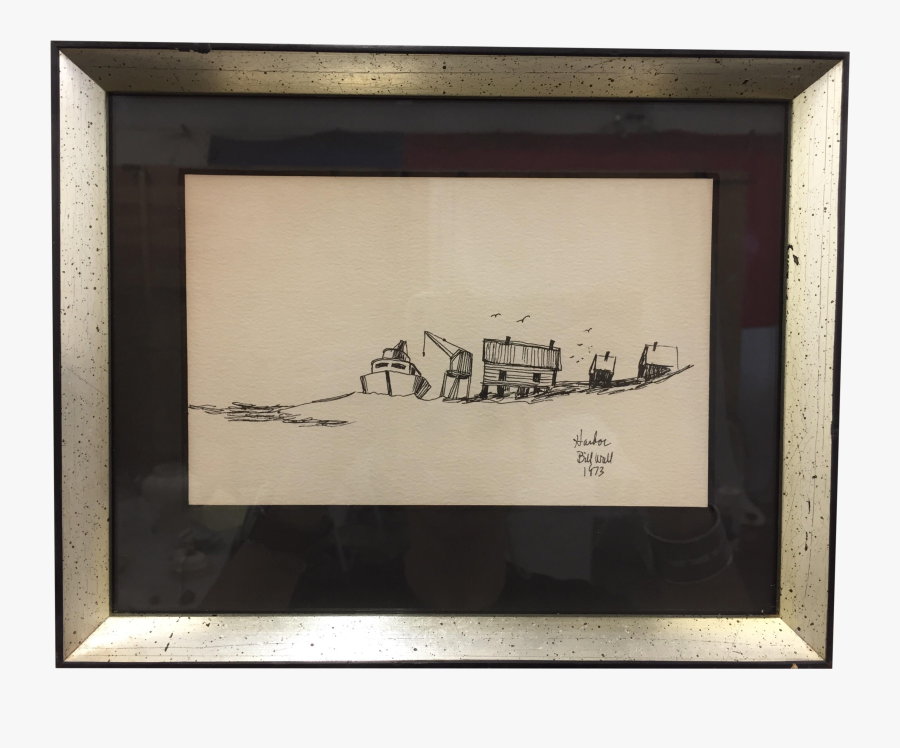 Clip Art Royalty Free Library Harbor Drawing Scene - Picture Frame, Transparent Clipart