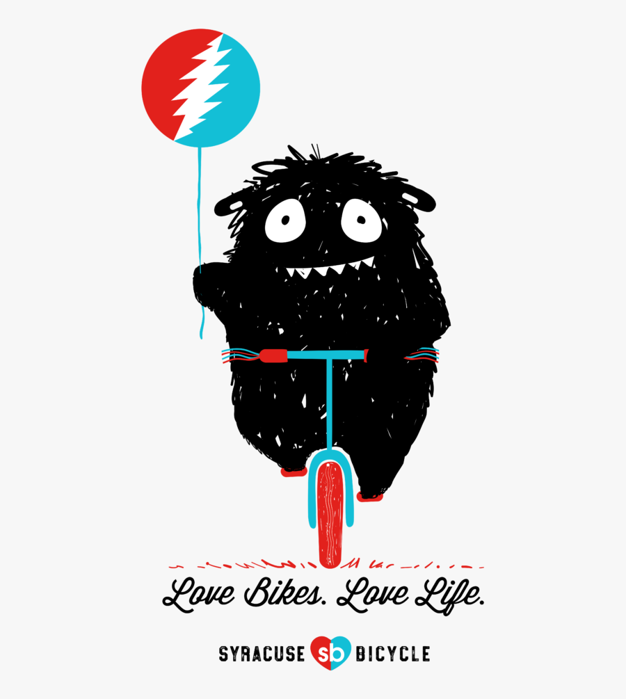 Monster Riding A Bicycle, Transparent Clipart