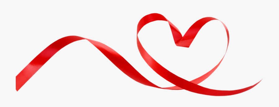 Red Heart Ribbon - Heart Red Ribbon Png Free, Transparent Clipart