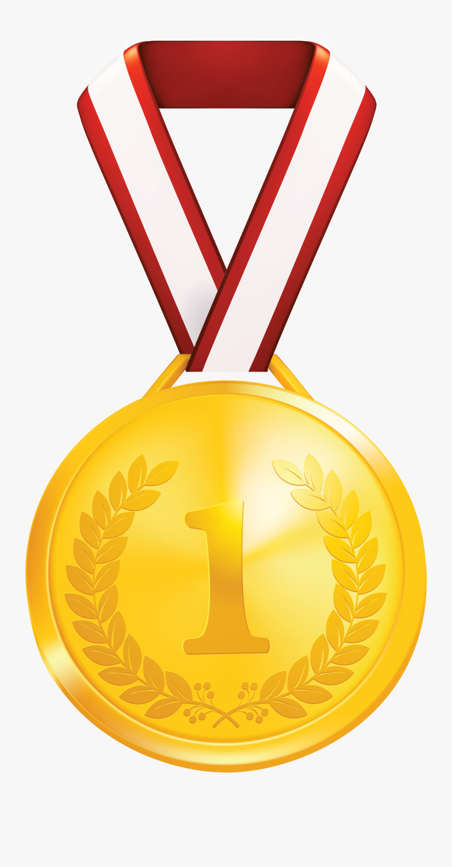 Medal Laurel Wreath Clip - Gold Medal Winner Clipart, Transparent Clipart
