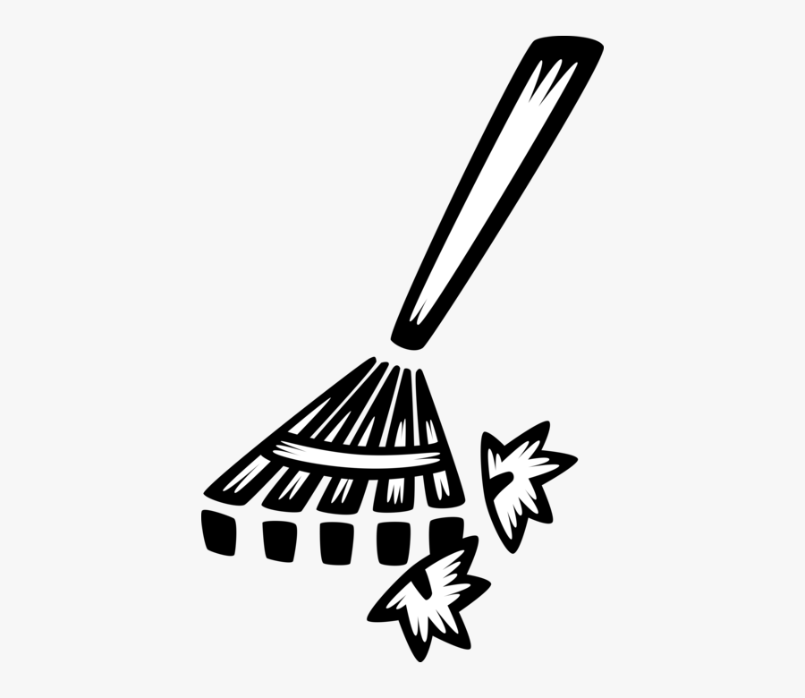 Vector Illustration Of Garden Rake For Yard Work Raking, Transparent Clipart