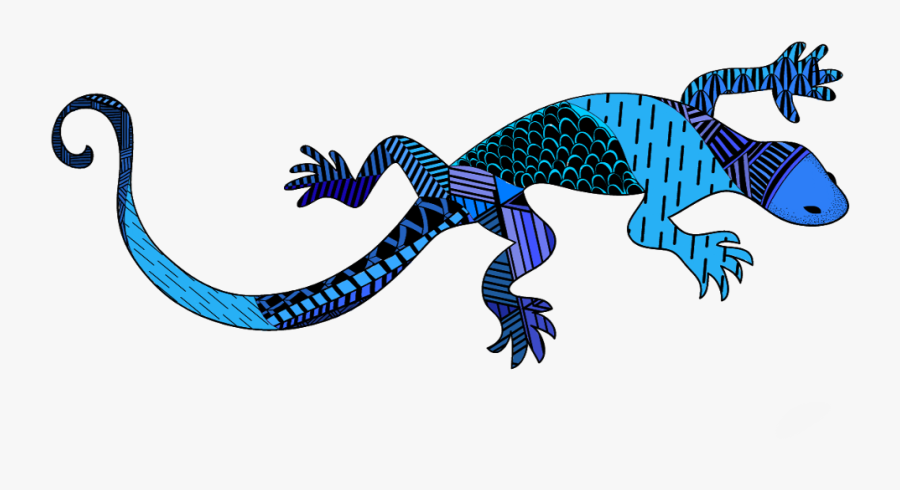 #sclizard #camelion #lizard #blue #zentangle - Dragon Lizard, Transparent Clipart