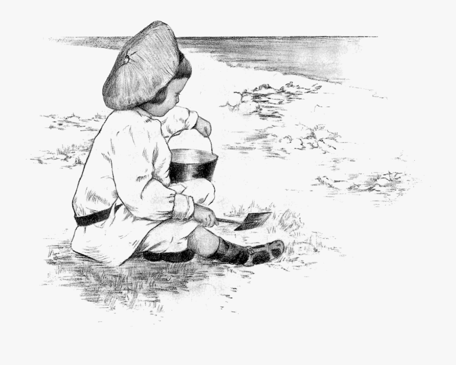 Clipart Beach Rake - Beach Pencil Sand Drawing, Transparent Clipart