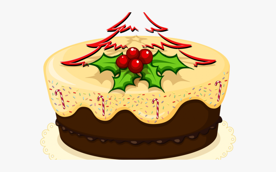 Christmas Cake Clipart, Transparent Clipart