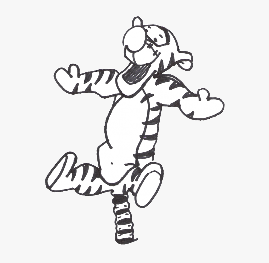 Tigger Worm Coloring Pages Download Free Printable - Winnie The Pooh Black And White Clipart, Transparent Clipart