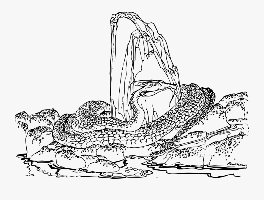 Line Art,art,tree - Snake House Line Drawing, Transparent Clipart