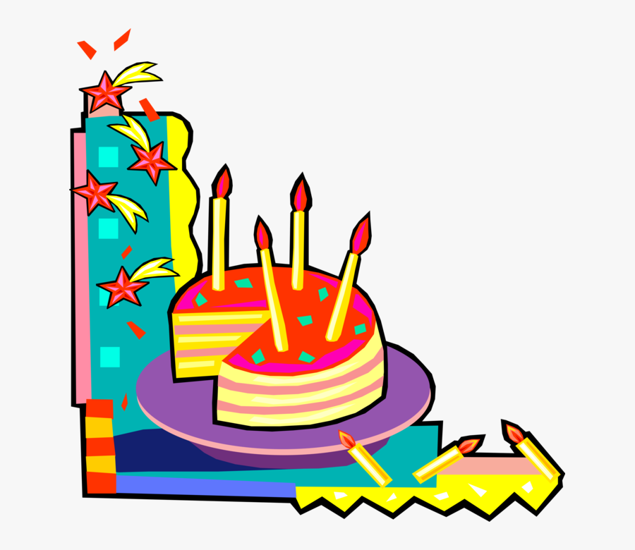 Vector Illustration Of Dessert Pastry Birthday Cake - Velas De Aniversário Png, Transparent Clipart