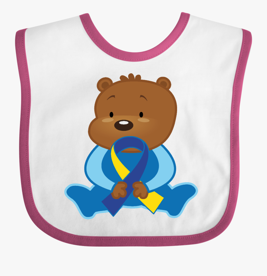 Down Syndrome Bear Baby Bib $9 - Awareness Ribbon, Transparent Clipart