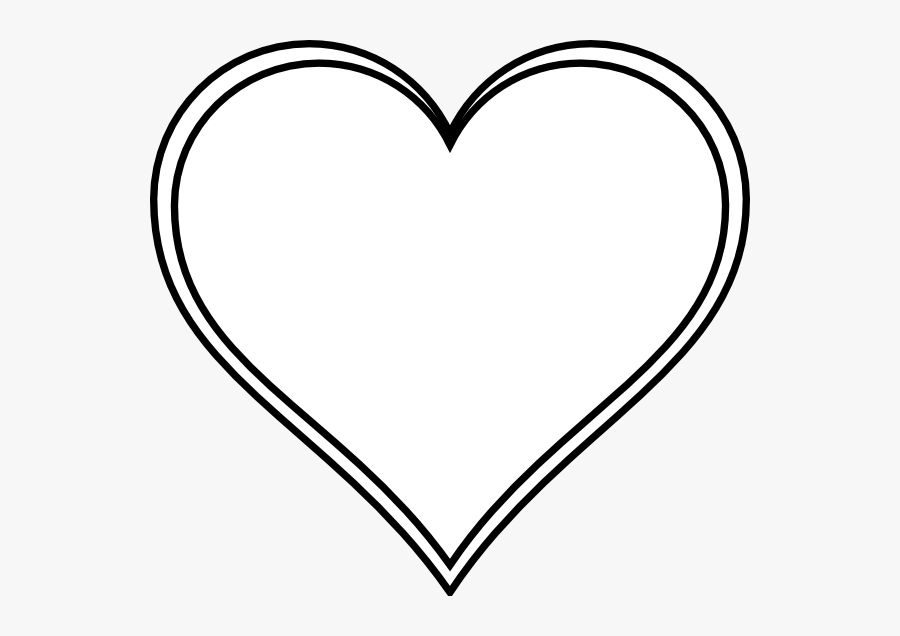 White Love Heart Vector, Transparent Clipart