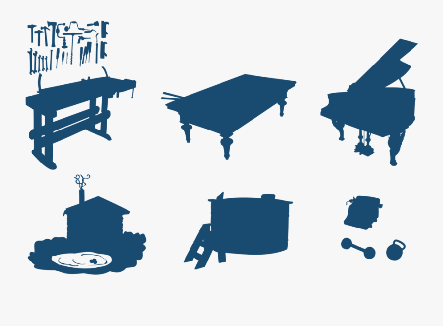 Workbench Silhouette, Transparent Clipart