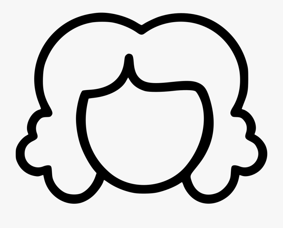 Curly Girl Hair Icon, Transparent Clipart