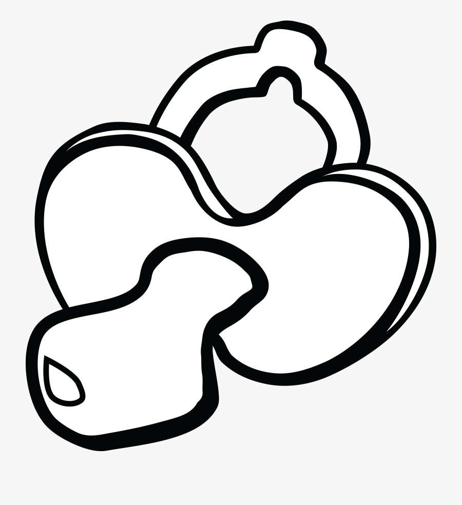 Free Clipart Of A Baby Pacifier - Pacifier Black And White, Transparent Clipart
