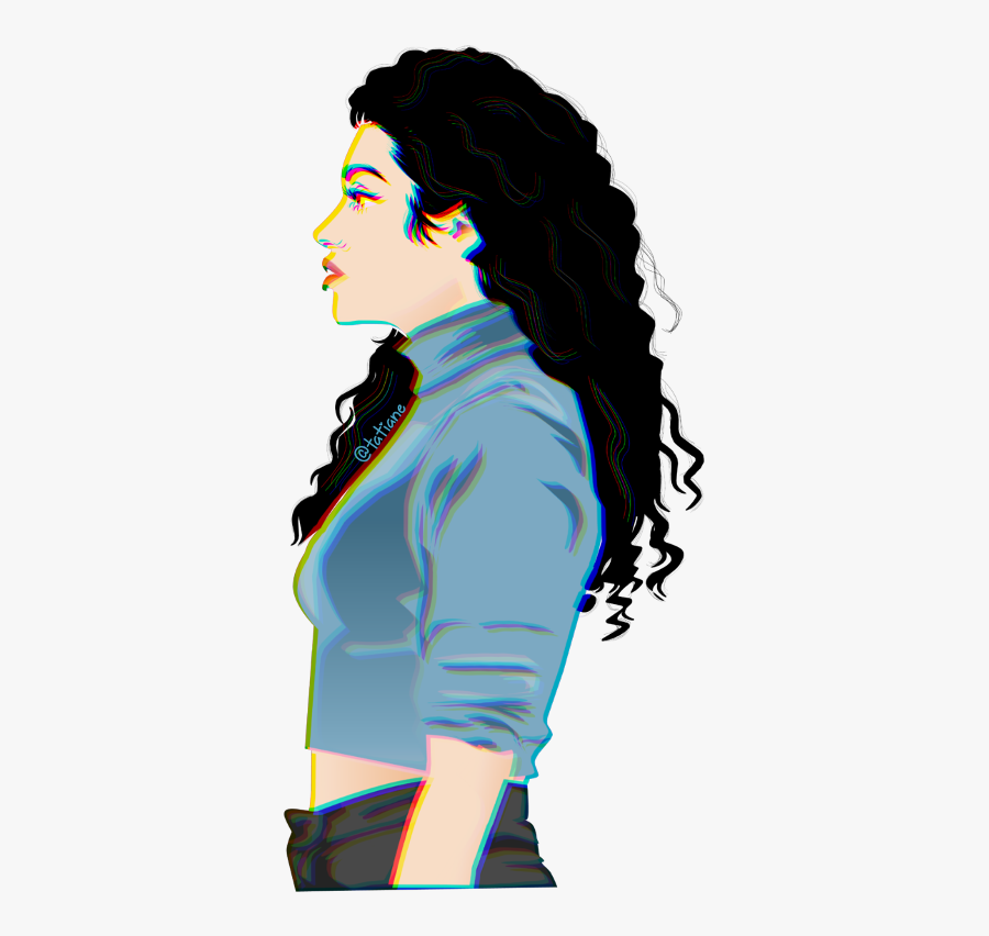 Mydrawing Girl People Curlyhair Freetoedit - Illustration, Transparent Clipart