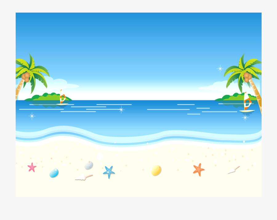Clip Art Summer Background Image - Beach Clip Art Background, Transparent Clipart