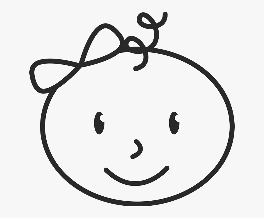 Baby Face Clip Art Black And White , Free Transparent Clipart - ClipartKey