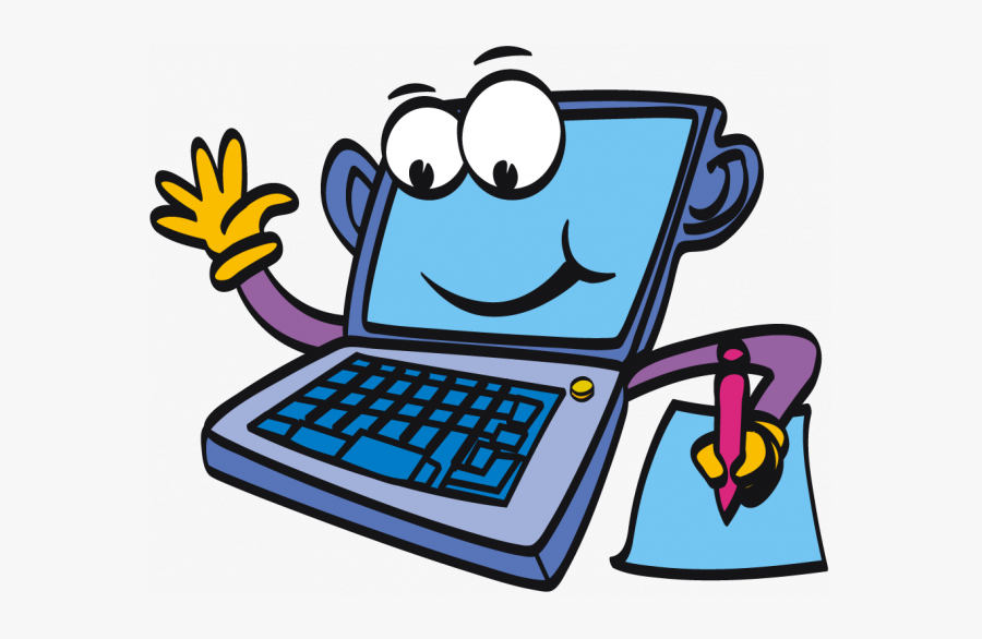Pizza Party Clipart Clipartmonk - Cartoon Drawing Of A Computer, Transparent Clipart