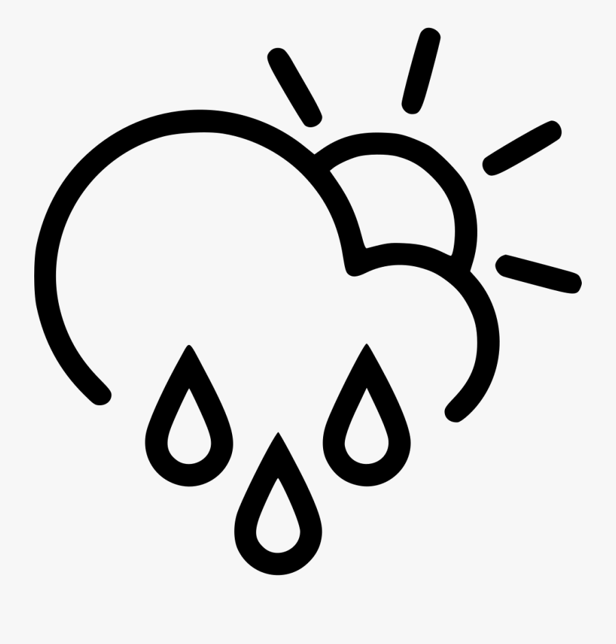 Day Sprinkle Cloud Rain Sun Comments - Clouds & Rain Clipart Black And White, Transparent Clipart