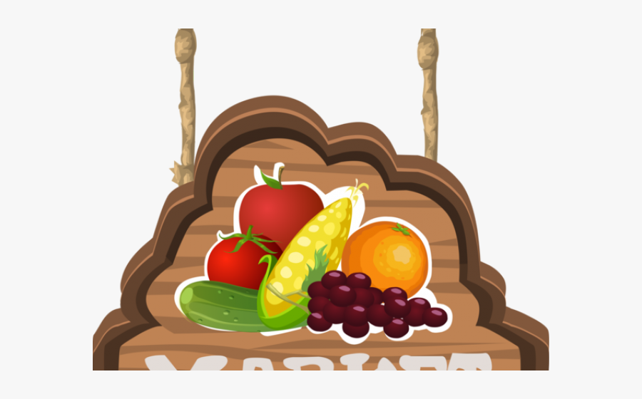 Grocery Shopping Clipart - Fruit And Veg Sign, Transparent Clipart