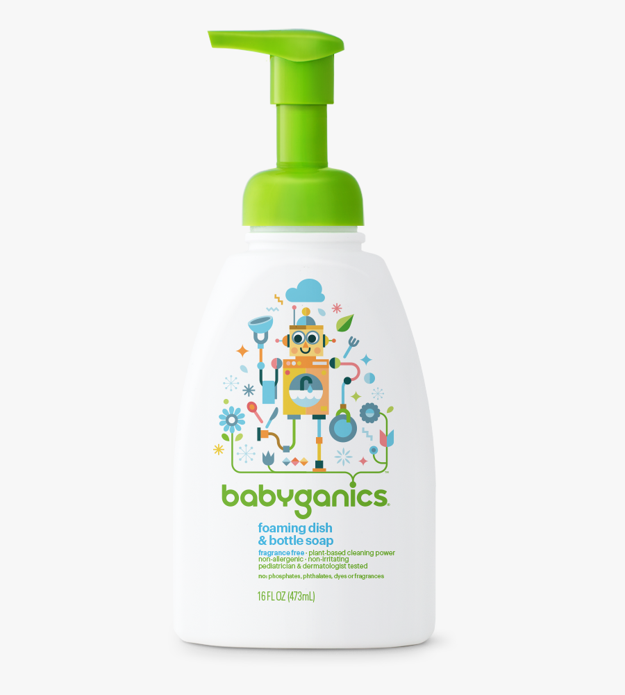 Babyganics Foaming Dish Bottle Soap Fragrance Free Babyganics