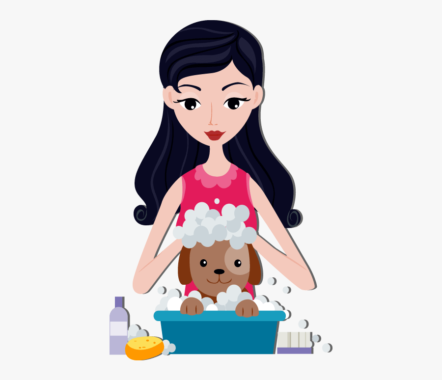 Image Library Library Girl Washing Dishes Clipart - Proper Care Of Animals Clipart, Transparent Clipart
