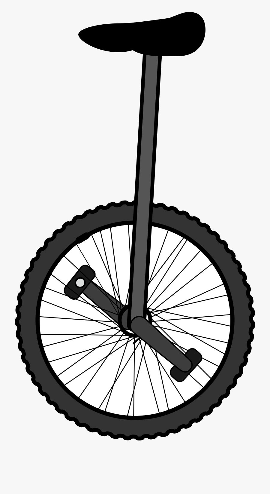 Unicycle - Unicycle Clipart Black And White, Transparent Clipart