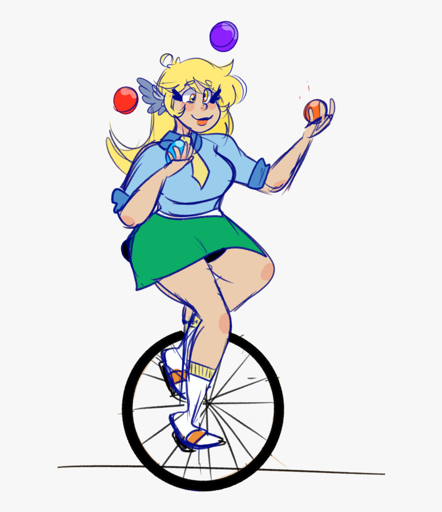 Derpy Hooves On A Unicycle, Transparent Clipart