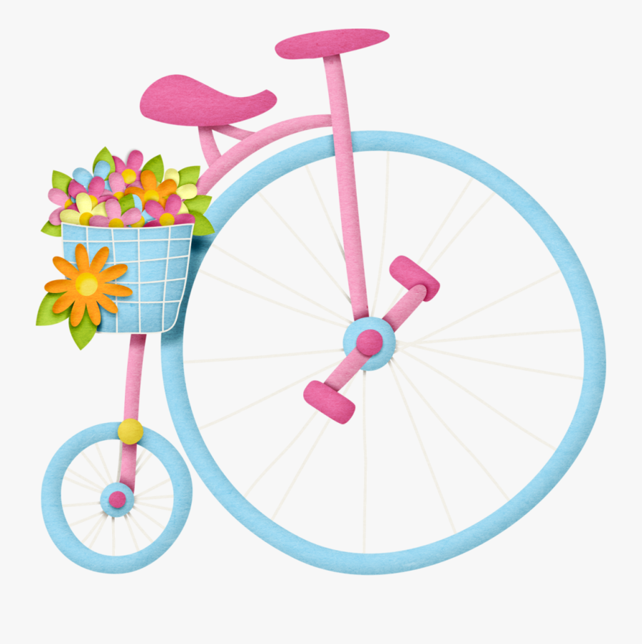 Bicicleta Vintage Png Flores, Transparent Clipart