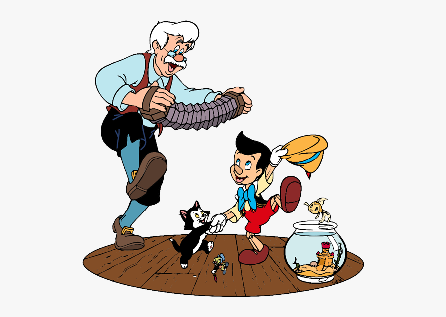 Geppetto Pinocchio Jiminy Cricket Figaro Cleo, Transparent Clipart