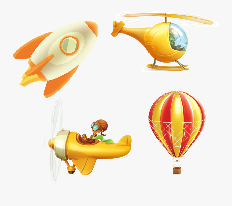 Hot Air Balloon Clipart Helicopter - Vector Graphics, Transparent Clipart