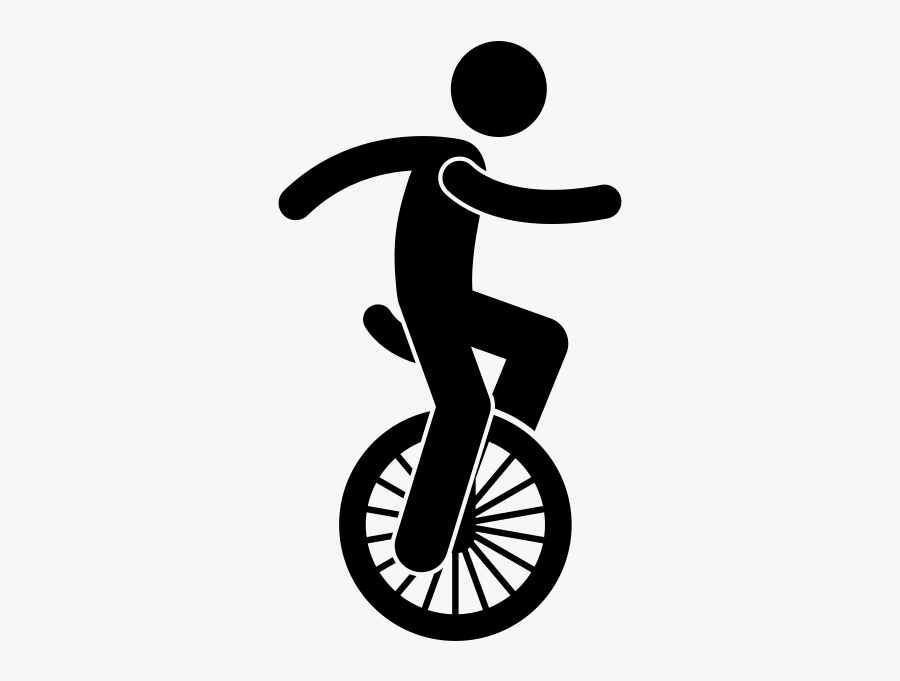 Unicycle Lineart - Varanasi Junction Railway Station, Transparent Clipart