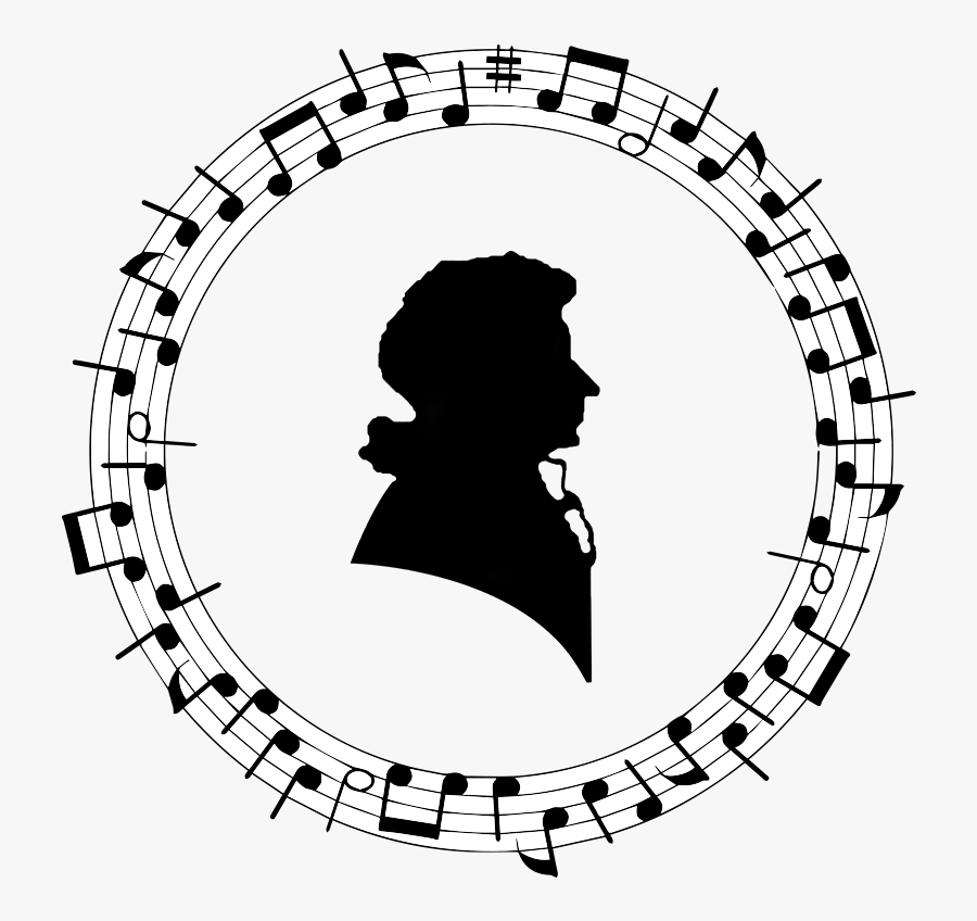 German Clipart Accordion - Music Notes Background, Transparent Clipart