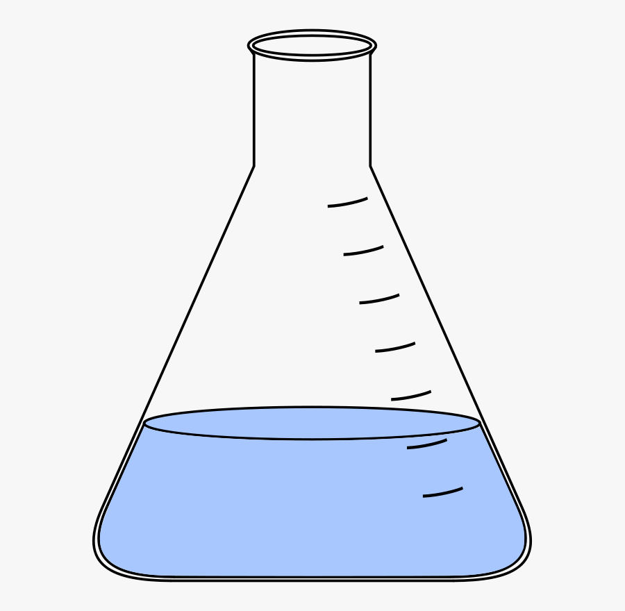 Erlenmeyer Flask Chemistry Drawing, Transparent Clipart